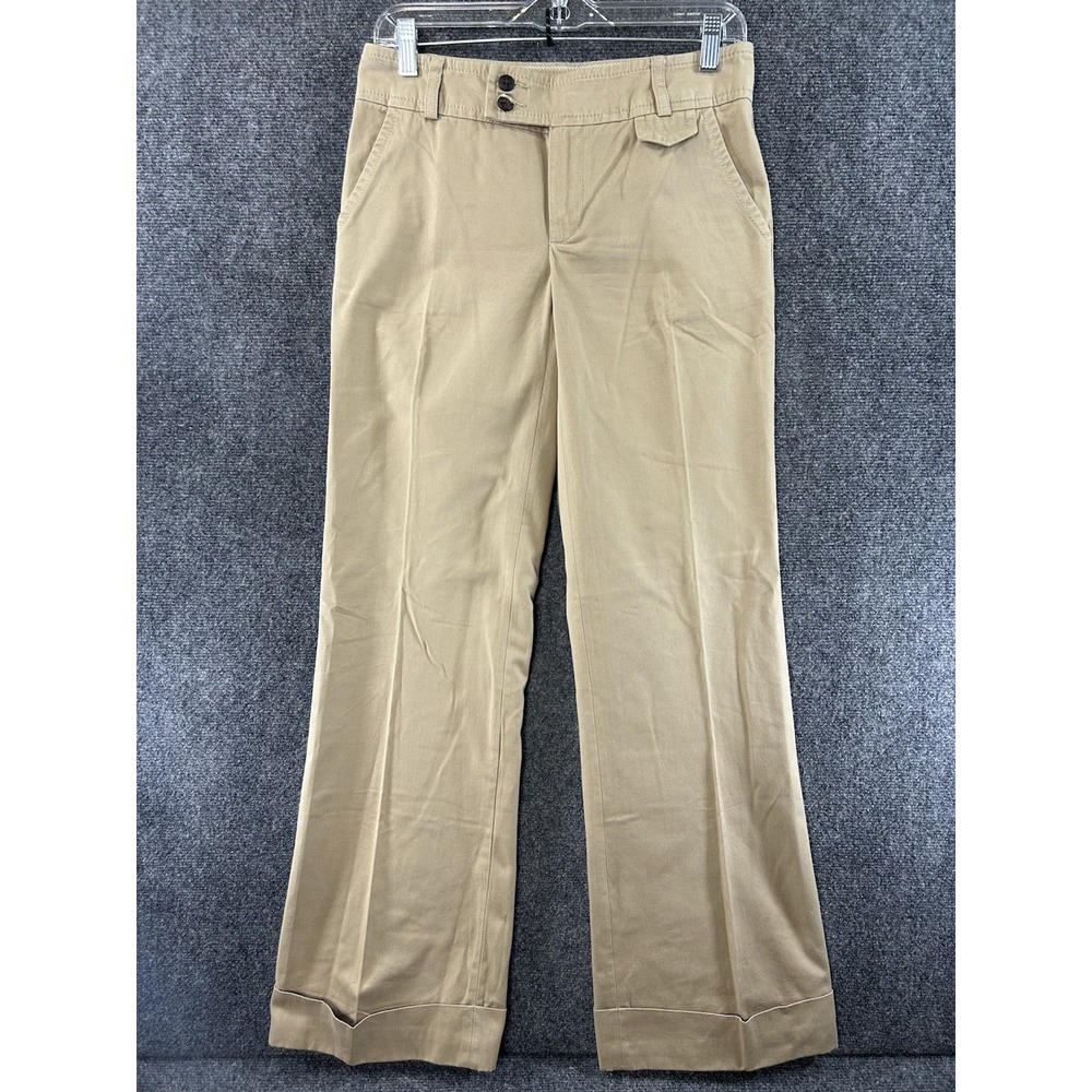 Lilly Pulitzer Palm Beach Fit Khaki Stretch Pants Womens 2 Cotton Quiet Luxury